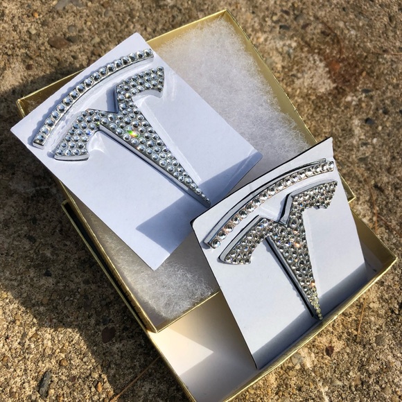 TESLA Car Bling Badge Emblem - Picture 2 of 2